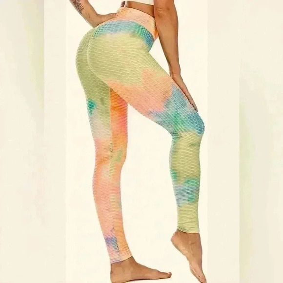 🆕Ruched Honeycomb  Leggings - Picture 4 of 14